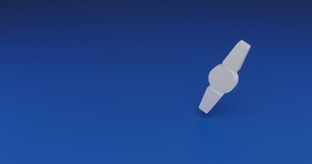Poster - Isolated realistic white wristwatch symbol with shadow. Located on the right side of the scene. 3d illustration on transparent background