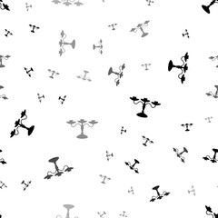 Aufkleber - Seamless vector pattern with candlestick symbols, creating a creative monochrome background with rotated elements. Illustration on transparent background