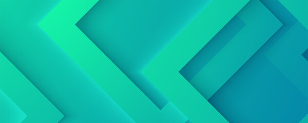 Fototapete - Abstract Blue and Green Background with Geometric Lines and Gradient Pattern