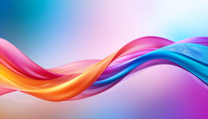 Aufkleber - A vibrant abstract presentation showcases flowing waves of colorful gradients blending orange, pink, purple, and blue hues to create a modern aesthetic.