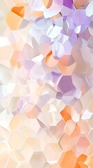 Poster - A hexagonal abstract background in soft hues of peach lavender and cream creating a harmonious and peaceful composition