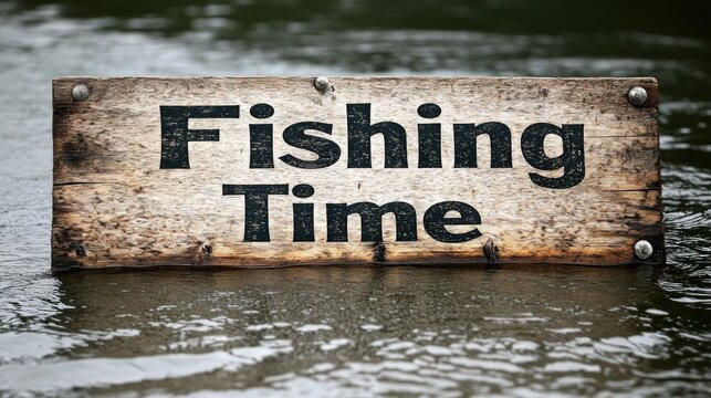 Rustic wooden sign reading 