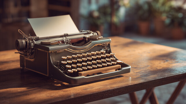 Classic Vintage Typewriter in Editorial Style