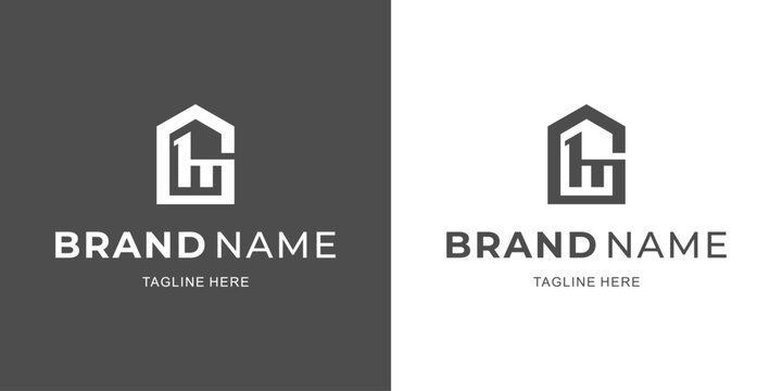 Creative H Letter Logo with House, Illustration, Design Inspiration, Vector, Icon