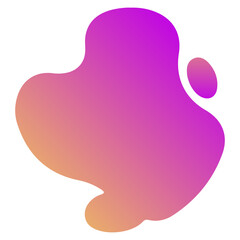 Leinwandbilder - Abstract Pink-Orange Gradient Organic Blob Shape. Versatile design element for backgrounds, text boxes, overlays, or adding a modern, soft touch to digital graphics