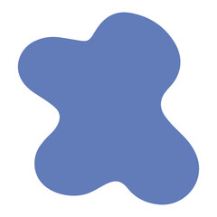Leinwandbilder - An abstract, irregularly shaped blob with a smooth, fluid form. This versatile design element is ideal for backgrounds, text boxes, overlays, or adding a modern, soft touch to digital graphics.