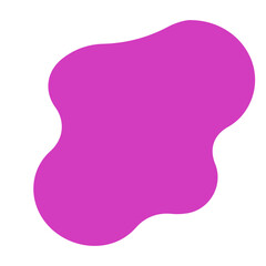 Leinwandbilder - An abstract, irregularly shaped blob with a smooth, fluid form. This versatile design element is ideal for backgrounds, text boxes, overlays, or adding a modern, soft touch to digital graphics.