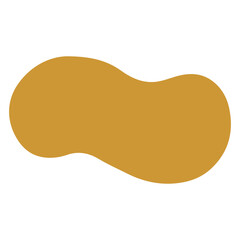 Leinwandbilder - An abstract, irregularly shaped blob with a smooth, fluid form. This versatile design element is ideal for backgrounds, text boxes, overlays, or adding a modern, soft touch to digital graphics.