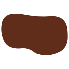 Leinwandbilder - An abstract, irregularly shaped blob with a smooth, fluid form. This versatile design element is ideal for backgrounds, text boxes, overlays, or adding a modern, soft touch to digital graphics.
