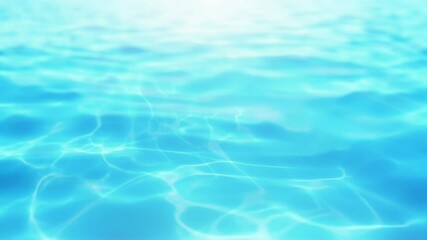 Wall Mural - Azure Surface: A tranquil expanse of water shimmers under a soft glow, presenting a mesmerizing display of light and reflection.