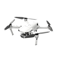 Aufkleber - modern white quadcopter drone compact design isolated pure background, minimal soft shadow folded wings visible configuration side view art asset download digital graphic wallpaper mockup element text