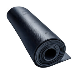 Fototapete - hyper realistic rolled yoga mat unrolled flat alignment markings, isolated pure white background subtle soft shadow clean studio creative project use simple art asset download digital graphic wallpape