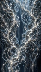 Fototapete - Creative phone display backgrounds with abstract glowing designs and intricate patterns