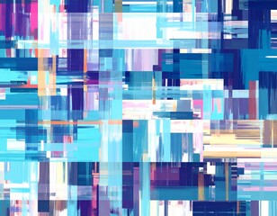 Poster - Digital Glitch with Analog Texture Fusion