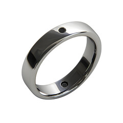 Poster - hyper realistic smart ring polished titanium band hidden sensors, isolated pure white background subtle soft shadow clean studio easy creative project use simple art asset download digital graphic wal