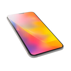 Fototapete - hyper realistic modern smartphone edge display reflection glow isolated, pure white background subtle soft shadow clean studio lighting project use simple art asset download digital graphic wallpaperx