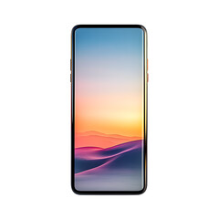 Fototapete - hyper realistic modern smartphone edge display reflection glow isolated, pure white background subtle soft shadow clean studio lighting easy creative project use simple art asset download digital grap