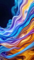 Aufkleber - Colorful abstract waves create vibrant backgrounds for mobile displays