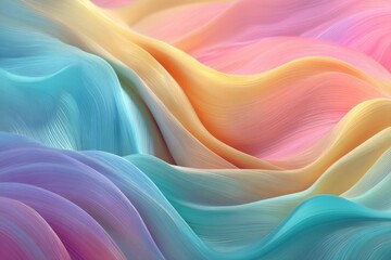 Fototapete - Beautiful abstract artwork with flowing pastel colors and smooth textures.