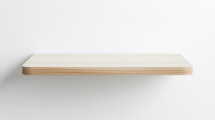 Poster - Light wooden for is hanging on a white shelf creating a perfect backdrop wall, showcasing various items