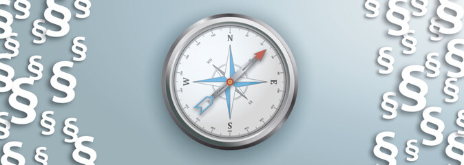 Wall Mural - White Paragraphs Compass Centre Header