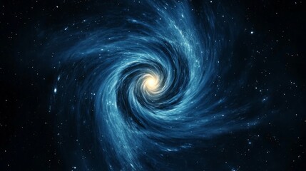 Aufkleber - Mesmerizing spiral galaxy featuring a brilliant core forms a captivating cosmic vortex, surrounded by countless shimmering stars in the boundless depths of deep space