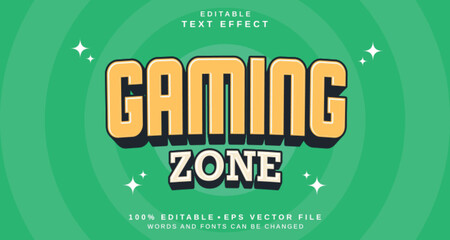 Leinwandbilder - Editable text style effect - Gaming Zone text style theme.