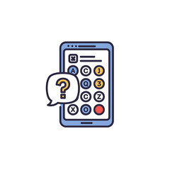 Fototapete - Vector Icon of A Phone With with Modern Design, Flat Style