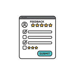 Fototapete - Vector Icon of Feedback Feedback Feedback with Modern Design, Flat Sty