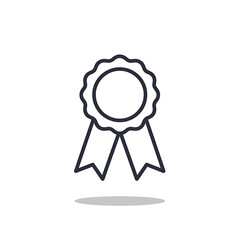 Fototapete - Line Art Icon of Award Icon Vector with Modern Design, Flat Style