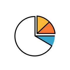 Fototapete - Vector Icon of Pie Chart With with Modern Design, Flat Style