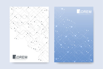 Poster - Abstract digital technology cover template design for a report and brochure, flyer, leaflets, poster, header, banner, website, presentation. Vector illustration