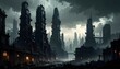 © Herman - Dark, futuristic cityscape