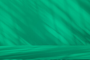 Poster - Wall interior background, studio and backdrops show products. with leaf shadow from window color green and white. background for text insertion and presentation of product	
