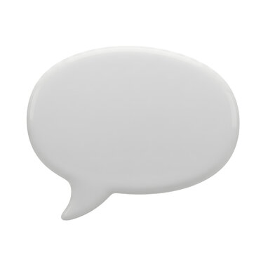 Speech Bubble Minimalist 3D Rendering in a Soft And Smooth Renderer