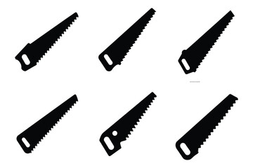 Fototapete - Six Unique Flame Icons Black Fire Symbols for Design Projects