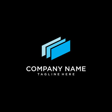 glass layer vector logo. concept logo