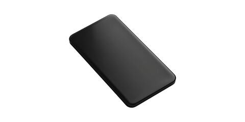 Poster - Sleek Black Smartphone. Modern Technology And Minimalist Design Isolated On Transparent Background