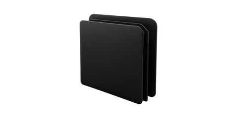 Poster - Black Square Icon With Rounded Corners. Minimalist Design Element For Ui And Branding Isolated On Transparent Background