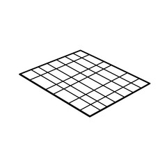 Poster - Black Metal Grid: A simple, yet versatile black metal grid, perfect for various design and architectural applications. Its clean lines and geometric pattern offer a modern and minimalist aesthetic.