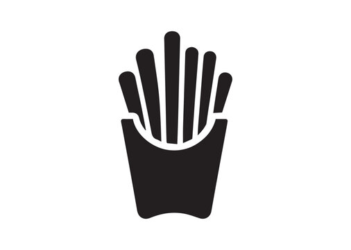 French fry Silhouette Vector Illustration