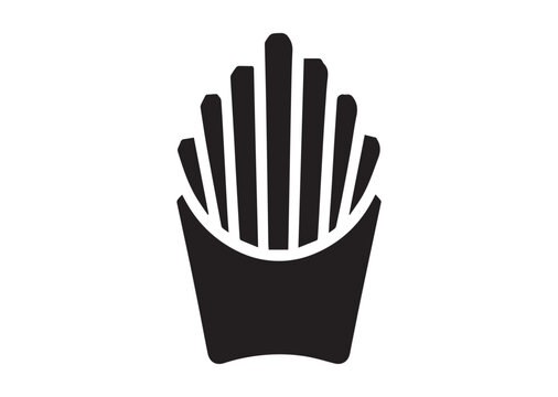 French fry Silhouette Vector Illustration