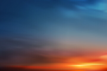 Wall Mural - sunset sky,clouds over sea in evening in autumn with orange,yellow golden light,horizon sunrise sky 