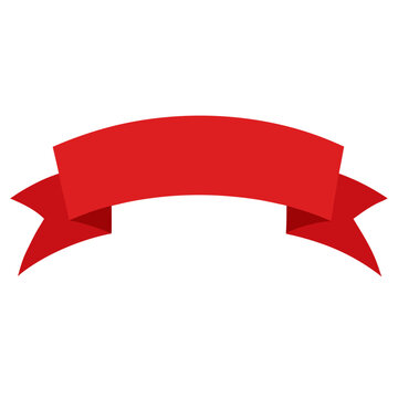 red ribbon with blank label