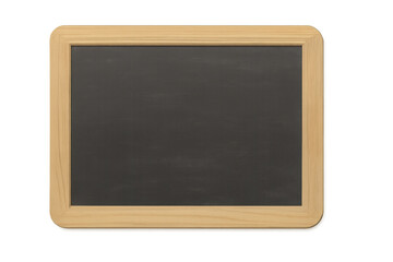 Poster - Empty blackboard with wooden frame isolated on transparent background, perfect for displaying educational content