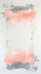 Aufkleber - Textured abstract painting in peach and grey tones