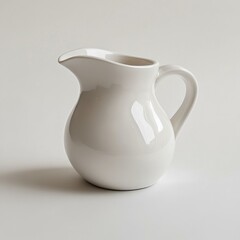 Poster - Minimalist creamer on plain background in indoor studio