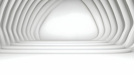 Fototapete - 3d illustration of abstract minimal arch architecture background, geometric architectural design, 3d rendering
