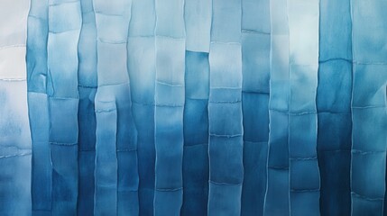 Poster - Textured fabric pieces with serene color gradient in studio