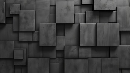 Fototapete - Abstract picture of black geometric texture graphic with minimal, monochrome style design. Modern art present about the seamless pattern textiles perfect for creative background and wallpaper. AIG53.